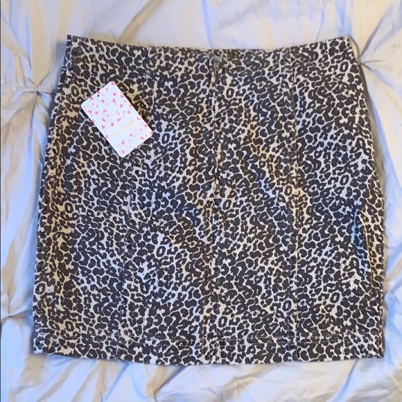 Free People - modern femme cheetah skirt - size 4 - Picture 4 of 5
